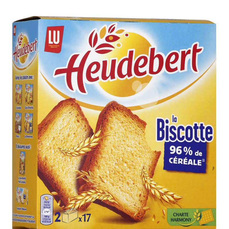HEUDEBERT Biscottes natures x34 300g HEUDEBERT Biscottes natures x34 300g